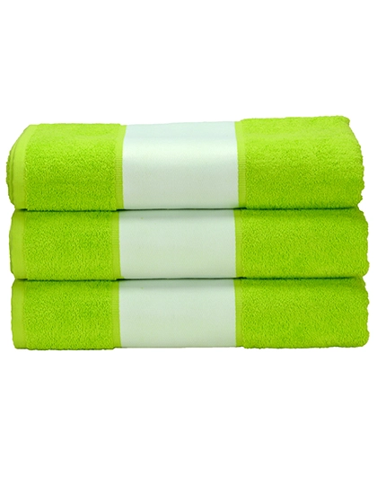 SUBLI-Me® Hand Towel zum Besticken und Bedrucken in der Farbe Lime Green mit Ihren Logo, Schriftzug oder Motiv.