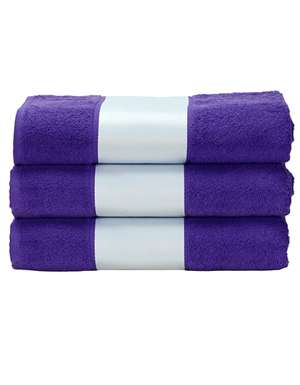 SUBLI-Me® Hand Towel zum Besticken und Bedrucken in der Farbe Purple mit Ihren Logo, Schriftzug oder Motiv.