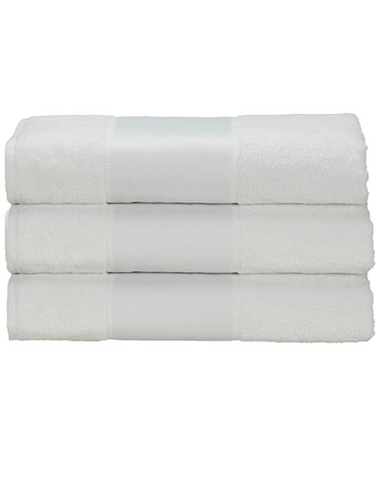SUBLI-Me® Hand Towel zum Besticken und Bedrucken in der Farbe White mit Ihren Logo, Schriftzug oder Motiv.