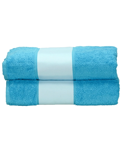 SUBLI-Me® Bath Towel zum Besticken und Bedrucken in der Farbe Aqua Blue mit Ihren Logo, Schriftzug oder Motiv.