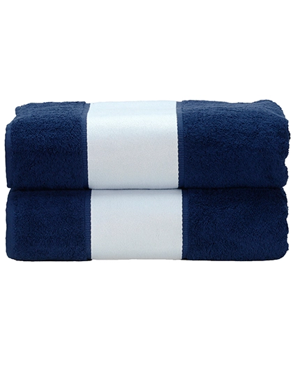 SUBLI-Me® Bath Towel zum Besticken und Bedrucken in der Farbe French Navy mit Ihren Logo, Schriftzug oder Motiv.