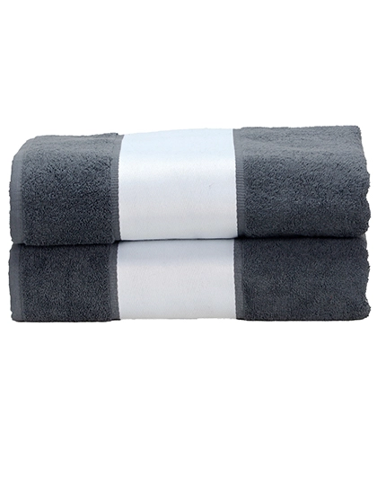 SUBLI-Me® Bath Towel zum Besticken und Bedrucken in der Farbe Graphite mit Ihren Logo, Schriftzug oder Motiv.