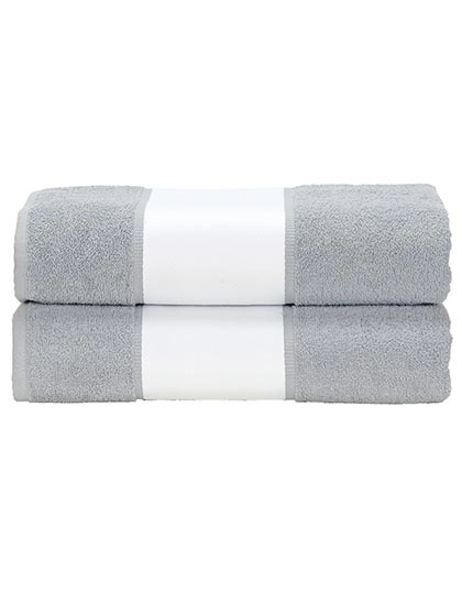 SUBLI-Me® Bath Towel zum Besticken und Bedrucken in der Farbe Light Grey mit Ihren Logo, Schriftzug oder Motiv.