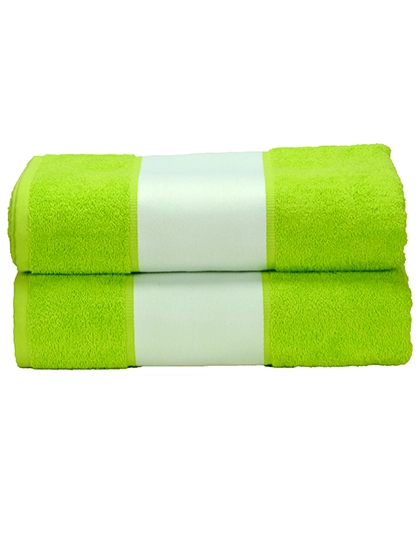 SUBLI-Me® Bath Towel zum Besticken und Bedrucken in der Farbe Lime Green mit Ihren Logo, Schriftzug oder Motiv.