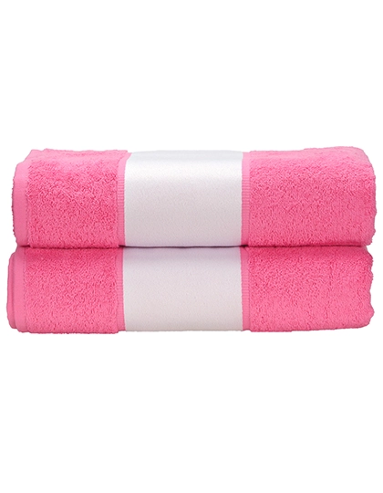 SUBLI-Me® Bath Towel zum Besticken und Bedrucken in der Farbe Pink mit Ihren Logo, Schriftzug oder Motiv.