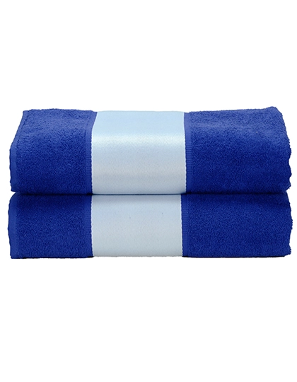 SUBLI-Me® Bath Towel zum Besticken und Bedrucken in der Farbe True Blue mit Ihren Logo, Schriftzug oder Motiv.
