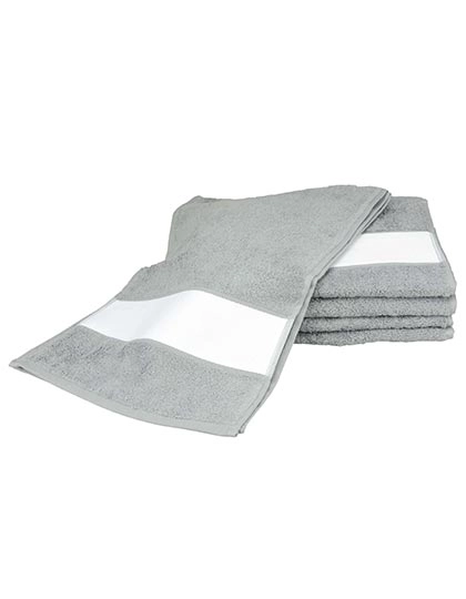 SUBLI-Me® Sport Towel zum Besticken und Bedrucken in der Farbe Anthracite Grey mit Ihren Logo, Schriftzug oder Motiv.
