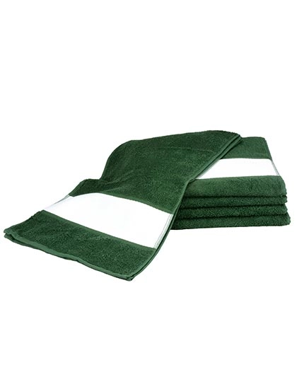 SUBLI-Me® Sport Towel zum Besticken und Bedrucken in der Farbe Dark Green mit Ihren Logo, Schriftzug oder Motiv.