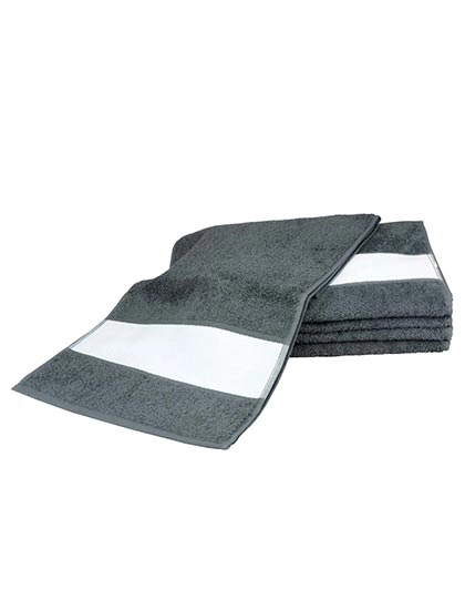 SUBLI-Me® Sport Towel zum Besticken und Bedrucken in der Farbe Graphite mit Ihren Logo, Schriftzug oder Motiv.