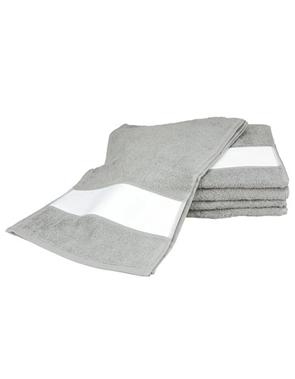 SUBLI-Me® Sport Towel zum Besticken und Bedrucken in der Farbe Light Grey mit Ihren Logo, Schriftzug oder Motiv.