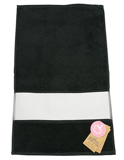 SUBLI-Me® Guest Towel zum Besticken und Bedrucken in der Farbe Black mit Ihren Logo, Schriftzug oder Motiv.