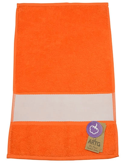SUBLI-Me® Guest Towel zum Besticken und Bedrucken in der Farbe Bright Orange mit Ihren Logo, Schriftzug oder Motiv.