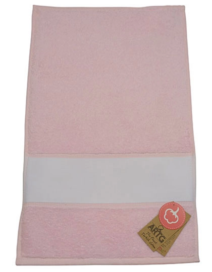 SUBLI-Me® Guest Towel zum Besticken und Bedrucken in der Farbe Light Pink mit Ihren Logo, Schriftzug oder Motiv.