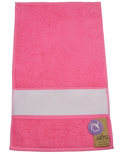SUBLI-Me® Guest Towel zum Besticken und Bedrucken in der Farbe Pink mit Ihren Logo, Schriftzug oder Motiv.
