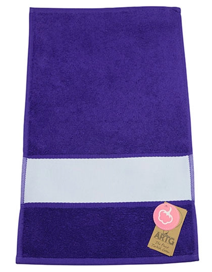 SUBLI-Me® Guest Towel zum Besticken und Bedrucken in der Farbe Purple mit Ihren Logo, Schriftzug oder Motiv.