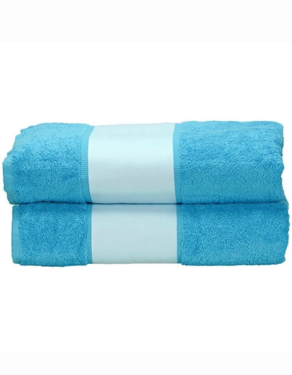 SUBLI-Me® Big Towel zum Besticken und Bedrucken in der Farbe Aqua Blue mit Ihren Logo, Schriftzug oder Motiv.