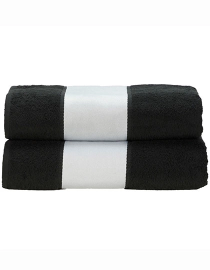 SUBLI-Me® Big Towel zum Besticken und Bedrucken in der Farbe Black mit Ihren Logo, Schriftzug oder Motiv.