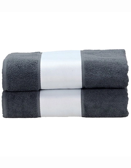 SUBLI-Me® Big Towel zum Besticken und Bedrucken in der Farbe Graphite mit Ihren Logo, Schriftzug oder Motiv.