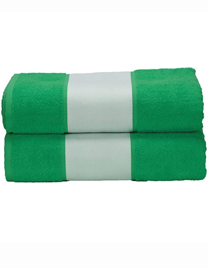 SUBLI-Me® Big Towel zum Besticken und Bedrucken in der Farbe Irish Green mit Ihren Logo, Schriftzug oder Motiv.