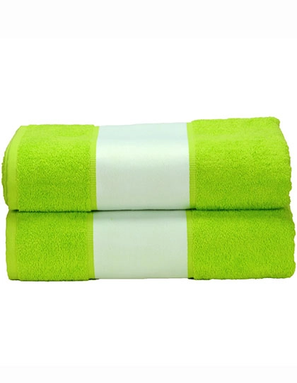 SUBLI-Me® Big Towel zum Besticken und Bedrucken in der Farbe Lime Green mit Ihren Logo, Schriftzug oder Motiv.