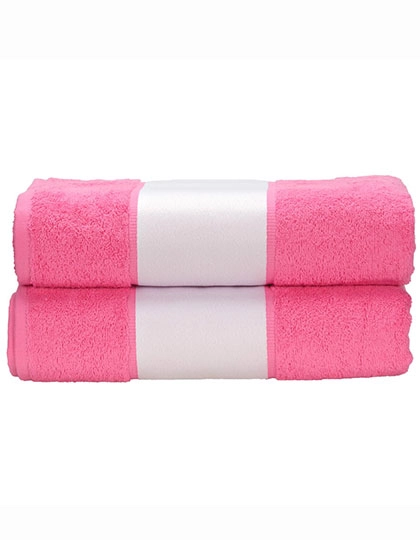 SUBLI-Me® Big Towel zum Besticken und Bedrucken in der Farbe Pink mit Ihren Logo, Schriftzug oder Motiv.