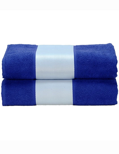 SUBLI-Me® Big Towel zum Besticken und Bedrucken in der Farbe True Blue mit Ihren Logo, Schriftzug oder Motiv.