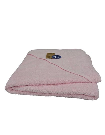 Babiezz® Baby Hooded Towel zum Besticken und Bedrucken in der Farbe Light Pink mit Ihren Logo, Schriftzug oder Motiv.