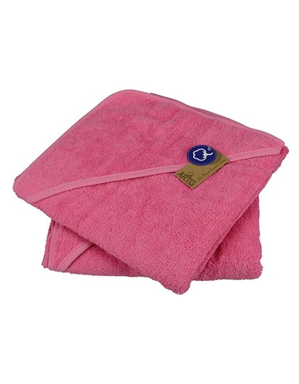 Babiezz® Baby Hooded Towel zum Besticken und Bedrucken in der Farbe Pink mit Ihren Logo, Schriftzug oder Motiv.