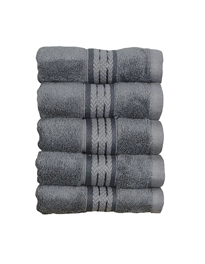 Natural Bamboo Guest Towel zum Besticken und Bedrucken in der Farbe Dark Grey mit Ihren Logo, Schriftzug oder Motiv.