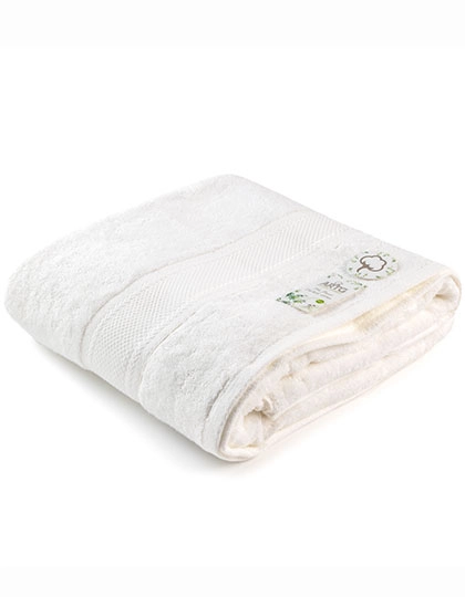 Natural Bamboo Beach Towel zum Besticken und Bedrucken in der Farbe White mit Ihren Logo, Schriftzug oder Motiv.