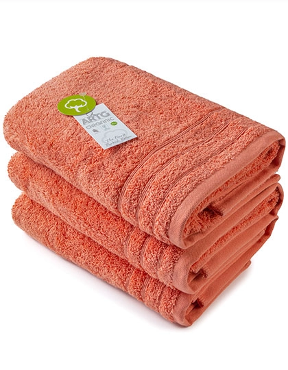 Organic Hand Towel zum Besticken und Bedrucken in der Farbe Rose mit Ihren Logo, Schriftzug oder Motiv.