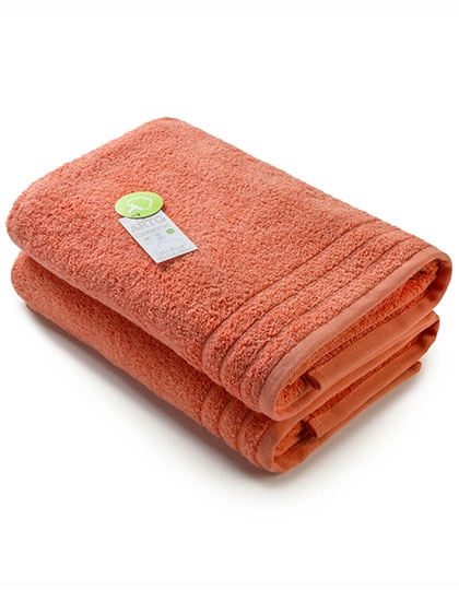 Organic Bath Towel zum Besticken und Bedrucken in der Farbe Rose mit Ihren Logo, Schriftzug oder Motiv.