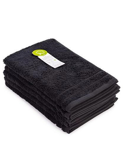 Organic Guest Towel zum Besticken und Bedrucken in der Farbe Black mit Ihren Logo, Schriftzug oder Motiv.