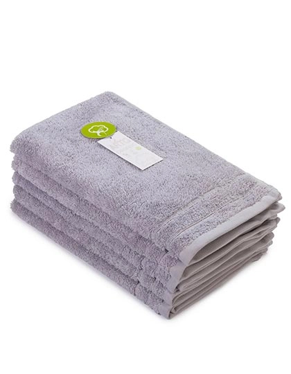 Organic Guest Towel zum Besticken und Bedrucken in der Farbe Grey mit Ihren Logo, Schriftzug oder Motiv.
