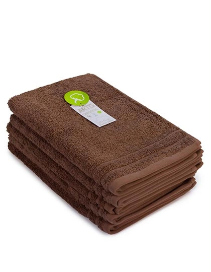 Organic Guest Towel zum Besticken und Bedrucken in der Farbe Walnut mit Ihren Logo, Schriftzug oder Motiv.