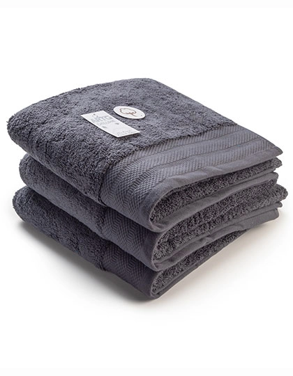 Hand Towel Excellent Deluxe zum Besticken und Bedrucken in der Farbe Dark Grey mit Ihren Logo, Schriftzug oder Motiv.