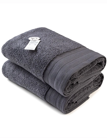 Bath Towel Excellent Deluxe zum Besticken und Bedrucken in der Farbe Dark Grey mit Ihren Logo, Schriftzug oder Motiv.
