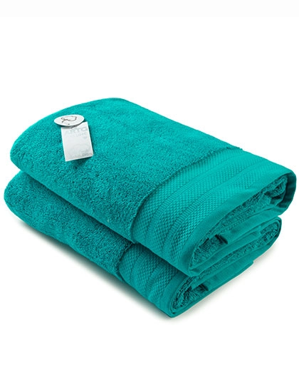 Bath Towel Excellent Deluxe zum Besticken und Bedrucken in der Farbe Deep Blue mit Ihren Logo, Schriftzug oder Motiv.