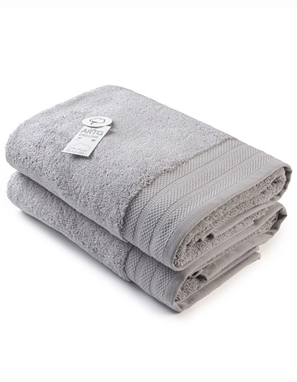 Bath Towel Excellent Deluxe zum Besticken und Bedrucken in der Farbe Light Grey mit Ihren Logo, Schriftzug oder Motiv.