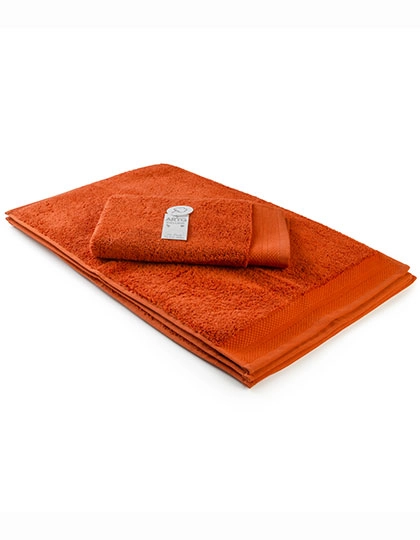 Guest Towel Excellent Deluxe zum Besticken und Bedrucken in der Farbe Brick Red mit Ihren Logo, Schriftzug oder Motiv.
