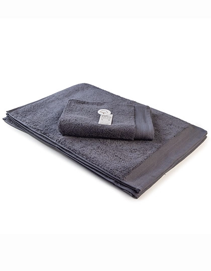 Guest Towel Excellent Deluxe zum Besticken und Bedrucken in der Farbe Dark Grey mit Ihren Logo, Schriftzug oder Motiv.