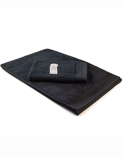 Guest Towel Excellent Deluxe zum Besticken und Bedrucken in der Farbe Very Black mit Ihren Logo, Schriftzug oder Motiv.