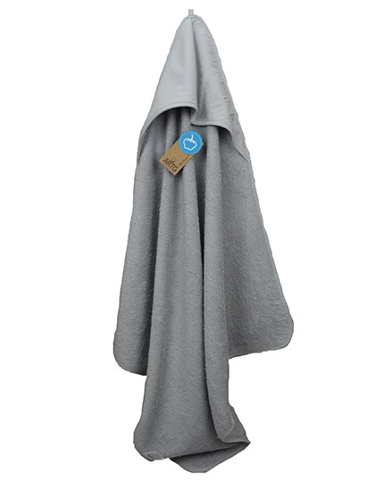PRINT-Me® Baby Hooded Towel zum Besticken und Bedrucken in der Farbe Light Grey-Light Grey-Light Grey mit Ihren Logo, Schriftzug oder Motiv.