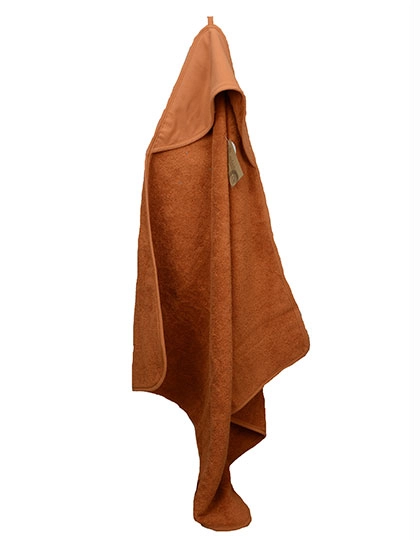 PRINT-Me® Baby Hooded Towel zum Besticken und Bedrucken in der Farbe Terra-Terra-Terra mit Ihren Logo, Schriftzug oder Motiv.