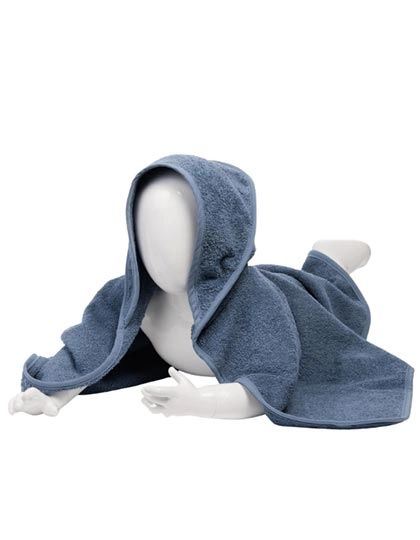 Babiezz® Hooded Towel zum Besticken und Bedrucken in der Farbe Jeans Blue-Jeans Blue-Jeans Blue mit Ihren Logo, Schriftzug oder Motiv.