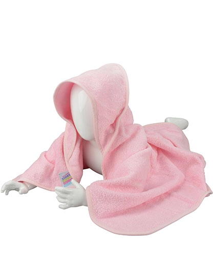 Babiezz® Hooded Towel zum Besticken und Bedrucken in der Farbe Light Pink-Light Pink-Light Pink mit Ihren Logo, Schriftzug oder Motiv.