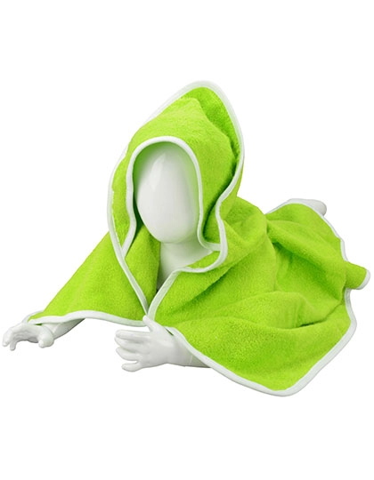 Babiezz® Hooded Towel zum Besticken und Bedrucken in der Farbe Lime Green-Lime Green-White mit Ihren Logo, Schriftzug oder Motiv.