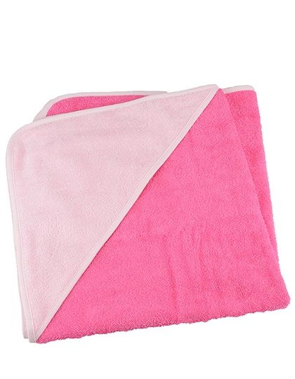 Babiezz® Hooded Towel zum Besticken und Bedrucken in der Farbe Pink-Light Pink-Light Pink mit Ihren Logo, Schriftzug oder Motiv.