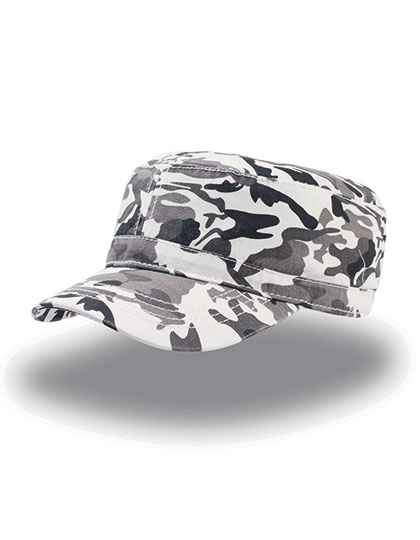 Uniform Cap zum Besticken und Bedrucken in der Farbe Camouflage White mit Ihren Logo, Schriftzug oder Motiv.