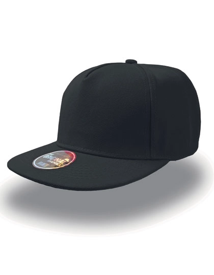 Snap Five Cap zum Besticken und Bedrucken in der Farbe Black mit Ihren Logo, Schriftzug oder Motiv.